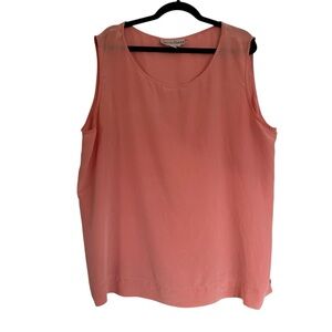 Diane Von Furstenberg 100%‎ Silk Pink Tank Top Undershirt 3XL